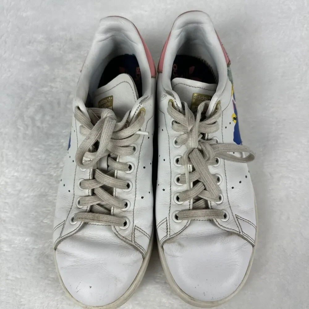 Size 8.5 Adidas Her Studio London x Stan Smith Floral Burst White Sneakers Shoes
